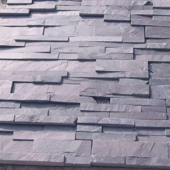 Dark Ash Grey Slate Wall Cladding Cultured Stone Pricing for Exterior