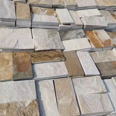 Los paneles naturales de la piedra de la cultura de la pizarra de la piedra del libro mayor del color de Muti del final de la seta para el diseño de la pared al aire libre